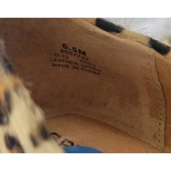 Sperry Top Bliss Leopard Leather Ballet Flats Sz 6.5 - Picture 5 of 7
